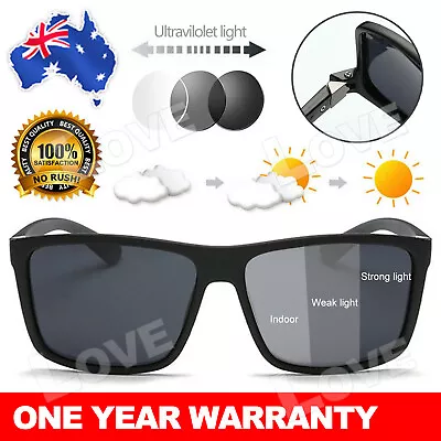 $9.95 • Buy New Black Square Frame Polarized Sunglasses Driving Mens Designer Retro Eyewear