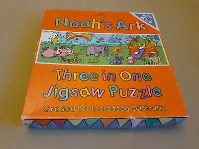 🧩 Noahs Ark Three In One Jigsaw Puzzle 2+ Marks And Spencers Complete  • £4