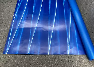 Bounce House Vinyl Blue Marble 5 Feet Wide 10 Yard Heavy Duty Woven 18oz • $110