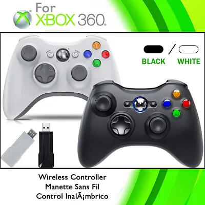 Wireless Controller For MICROSOFT Xbox 360 & PC Windows 7 Gamepad Include Dongle • £17.09