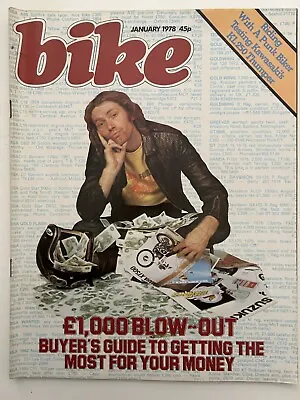 Bike Magazine January 1978 - Moto Guzzi T3 Triumph Trident T160 Honda RCB • £2