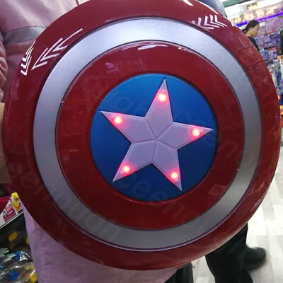 Avengers Captain America Shield With LED Light Collectible Kids Toy Cosplay Gift • £8.55