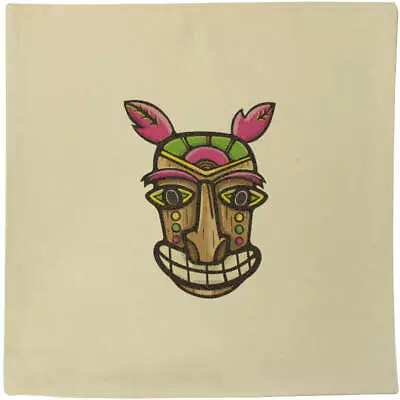 40cm X 40cm 'Tiki Mask' Canvas Cushion Cover (CV00017905) • £11.99