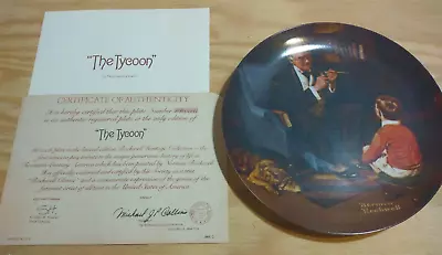 Norman Rockwell Collector Plate The Tycoon KNOWLES [Free Shipping] • $14.99