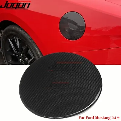 Carbon Fiber Rear Fuel Tank Cover Gas For Ford Mustang GT EcoBoost Shelby 2024+ • $57.30