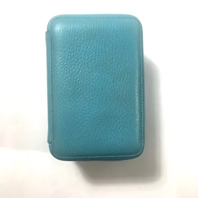 Trish McEvoy Petite Tiffany Blue Leather Makeup Planner Case  • $250