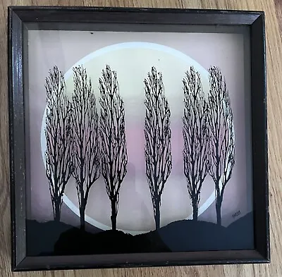 Virgil Thrasher Six Trees Series Glass Art Framed 769 • $199