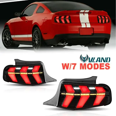 LED Tail Lights 7-Modes Sequential Light For 2010-12 Ford Mustang Base GT AV-X10 • $380