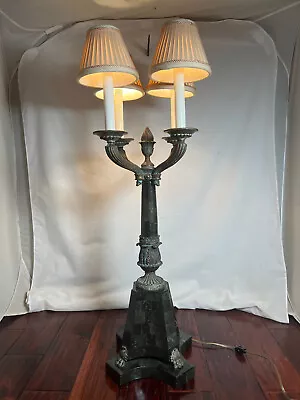 Vintage Maitland Smith Marble Bronze Table Lamp - Beautiful Piece • $457