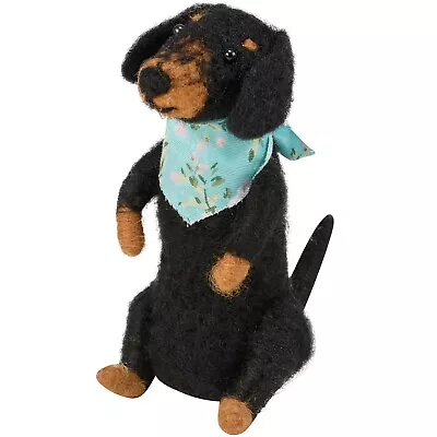 Primitives By Kathy Felt Dachshund W Bandana Holiday Critter Dog Ornament Gift • $13.95