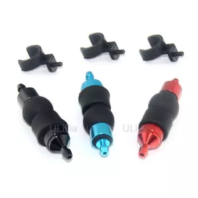 Alloy Fuel Filter With Rubber Pump With Holder For 1/8 1/10 RC Car Universal • $6.44