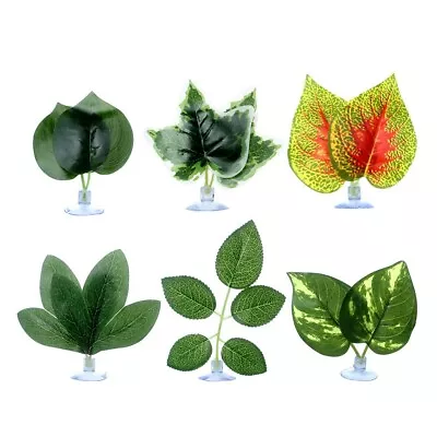 Abu I Pet 6pcs Reptile Terrarium Habitats Fake Plants Artificial Leaves (Random) • $36.98