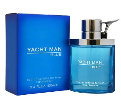 NEW YACHT MAN BLUE By Myrurgia Cologne EDT 3.3 / 3.4 Oz New In Box • $12.97