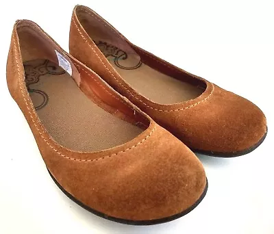 Merrell Avesso Oak Womens Size 7.5 Suede Walking Slip On Ballet Flats Shoes • $34.99