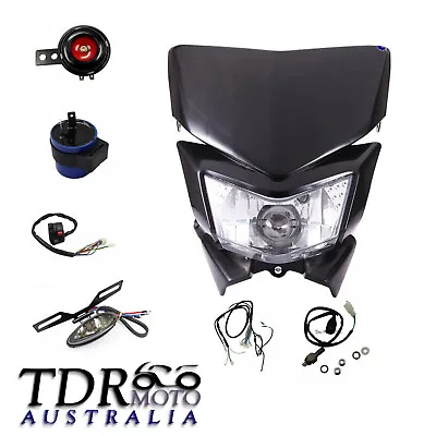 Rec Reg Head Tail Light Kit For Suzuki Rmz450 RM2250 DRZ125 DRZ70 Black • $98.96