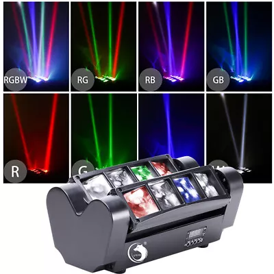 80W Mini RGBW Moving Head Light Spider Beam LED Stage Lighting DMX DJ Party Club • $79.99