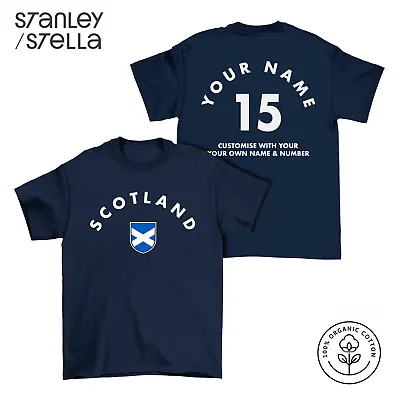 SCOTLAND Personalised T-Shirt Name/Number Mens Kids Baby Womens Football Rugby • £11.49