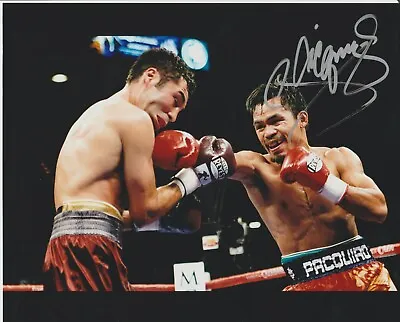 Manny  Pacman  Pacquiao Autographed Boxing 8x10 Photo  Manny's Coa  • $100