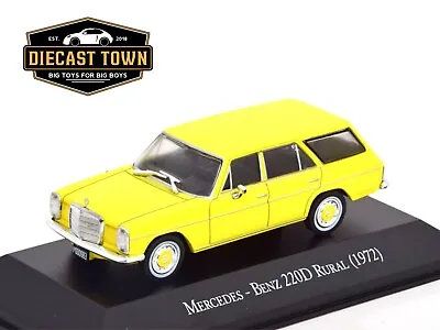 1:43 Altaya 1972 Mercedes Benz 220D Station Wagon Yellow Diecast Model • $19.95