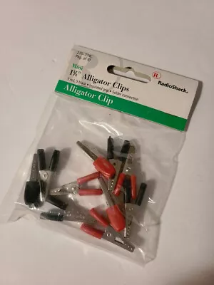 Genuine RadioShack Mini 1-3/8  Alligator Clips (5 Red 5 Black) Insulated Grip • $3.99