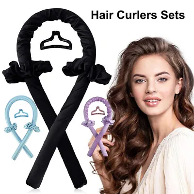UK Silk Ribbon Hair Curlers Heatless Curling Rod Headband Wave Formers For Lazy • £3.59