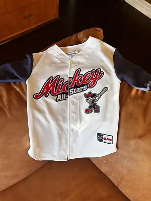 Vintage Disney Mickey Mouse All-Stars Baseball Jersey Kids Size Small • $45