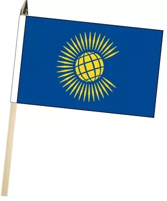 Commonwealth Large Hand Flag With Wooden Pole (18  X 12 ) • £8.90