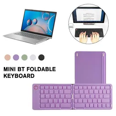 Mini Foldable Bluetooth Rechargable Keyboard Wireless Windows Android Fo N9V5 • $16.74