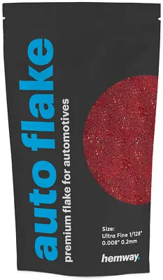 Hemway Red Automotive Car Glitter Paint Spray Metal Flake 100g 0.008  0.2mm • $18.59