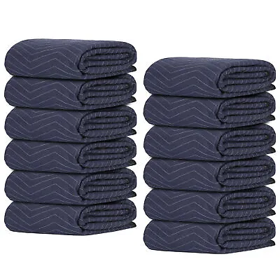 12 Pcs Moving Blanket 80 X 72  Professional Quilted Shipping Furniture Pads • $59.58