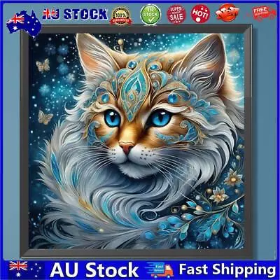 AU 5D DIY Full Round Drill Diamond Painting Gem Cat Kit Home Decor Art Craft30x3 • $9.43