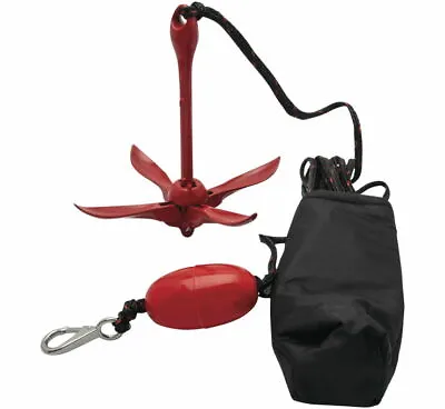 Kwik-Tek Airhead PWC Grapnel Folding Anchor Kit Rope Bag SeaDoo Yamaha Kawasaki • $54.95