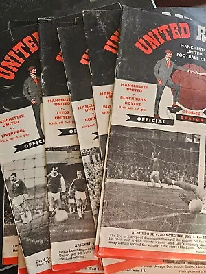 1964-1965 Manchester United Home Programmes - Choose From List Multibuy Discount • £2.99