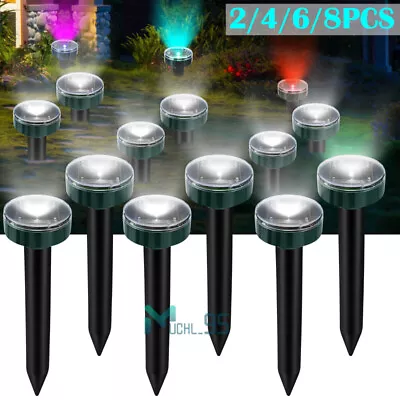 2-8Pcs LED Solar Power Ultrasonic Mice Gopher Mole Pest Snake Repellent Repeller • $16.59