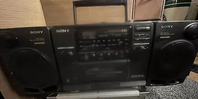 Sony CFD-510 CD Radio Cassette Mega Bass Speaker Boombox 90's Vintage • $85