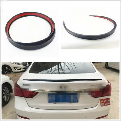 1*Soft 1.2M Black Automobile Spoiler/Roof/Hatch Decoration Sticker Wing Lip Trim • $20.38