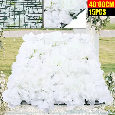 15 Artificial Flower Wall Panel Flower Pillar Hall Stage Floral Wedding Backdrop • $135.85