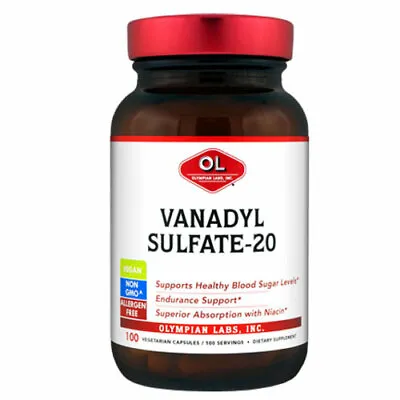 Vanadyl Sulfate 20 Mg With Niacin 100 Caps By Olympian Labs • $21.91