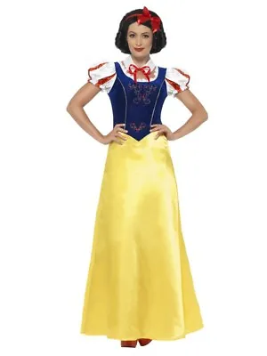 £24.99 • Buy Princess Snow White World Book Day Ladies Deluxe Long Dress Fancy Dress Costume