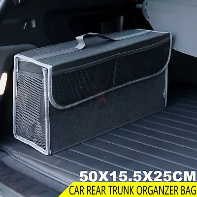 Car Boot Organizer Trunk Tidy Hook Case Travel Carpet Storage Bag Collapsible • $15.80