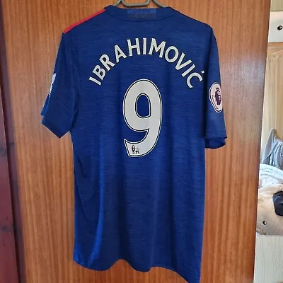 Manchester United Short Sleeve AWAY Football Shirt 2016/17 (No.9 Ibrahimovic) L • £62.95