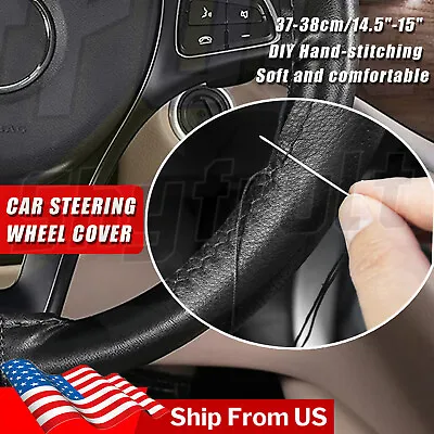 15  DIY Steering Wheel Cover Genuine Leather For Ford F-250 F-350 Super Duty NEW • $18.12