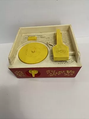 Vintage Fisher Price Music Box Record Player With 4 Children Records - WORKS! • $39.99