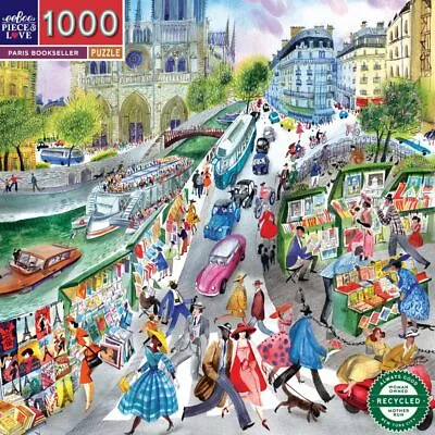 EeBoo Paris Bookseller 1000pc Jigsaw Puzzle • $35.99