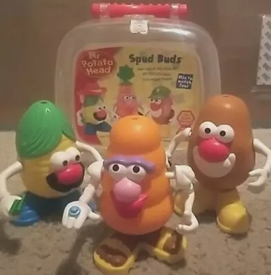 Mr Potato Head SPUD BUDS VEGGIE FRIENDS With Case Carrot Corn Lot VINTAGE +15pcs • $14.99