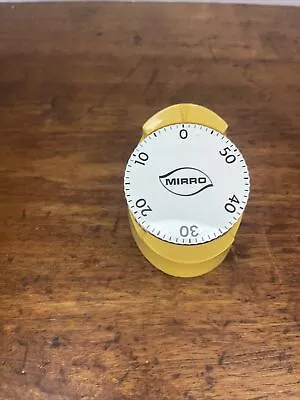 Vintage MIRRO 60 MINUTE KITCHEN TIMER - Harvest GOLD Bell TESTED Works Yellow • $14.99