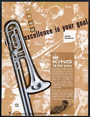 1970 Alan Raph Jimmie Henderson Bob Havens Photo King Bass Trombone Vtg Print Ad • $8.09