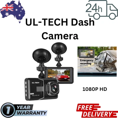 $59.99 • Buy UL Tech 4 Inch Dual Camera Dash Camera  Black Mount Front And Rear Free Shipping