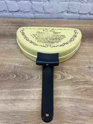 Vintage - Mirro - Omelet Maker Pan 2 Sided Yellow French & Fluffy Omelet Recipe • $13.99