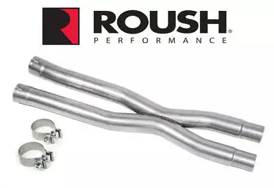 2015-2024 Mustang GT 5.0 Roush Stainless Steel Exhaust Resonator Delete X-Pipe  • $294.99